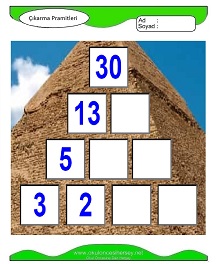 Çıkarma Pramidi Çalışma Sayfaları